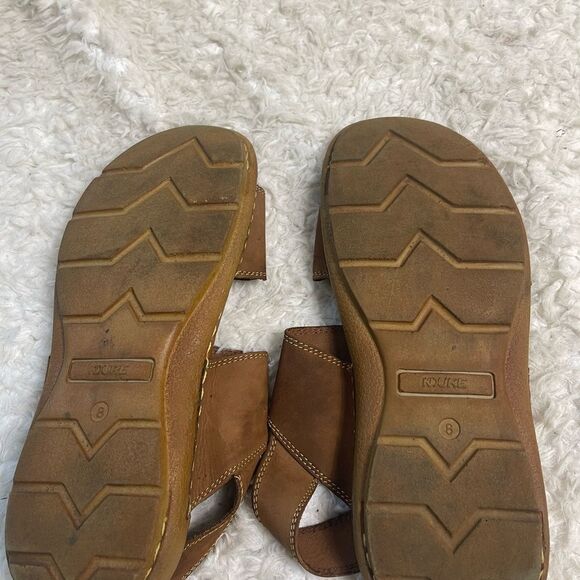 NDURE Men leather Brown Straps sandals with antique tone side buckles Size 8 - Picture 10 of 10